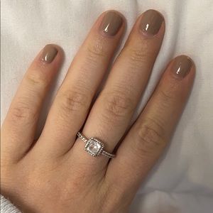 Pandora silver diamond ring